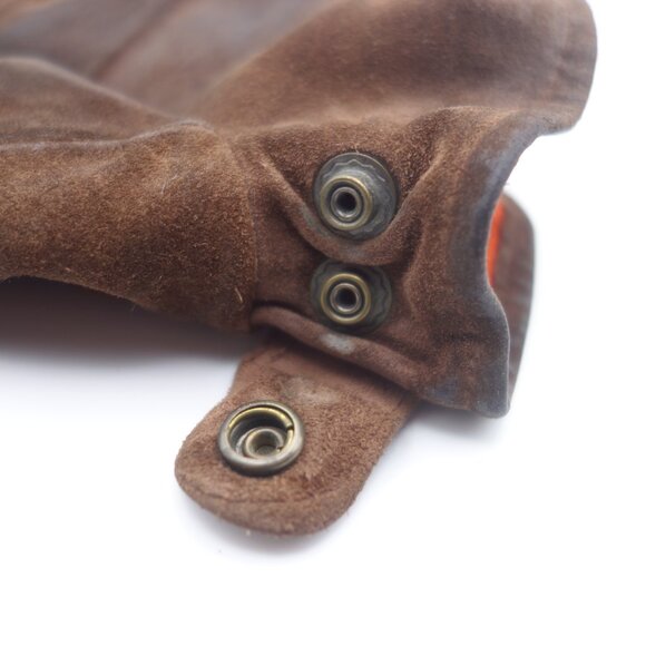 Vintage Diesel Ind. 100% Leather Brown Winter Gloves Made in Italy - Picture 15 of 15